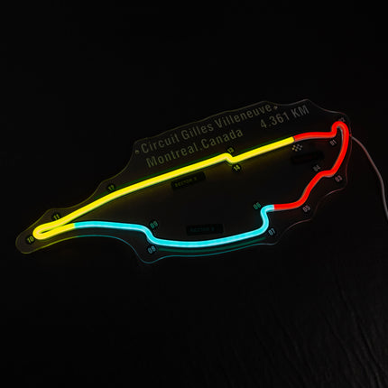 Circuit Gilles Villeneuavei- Canada, Montreal LED Wall Art