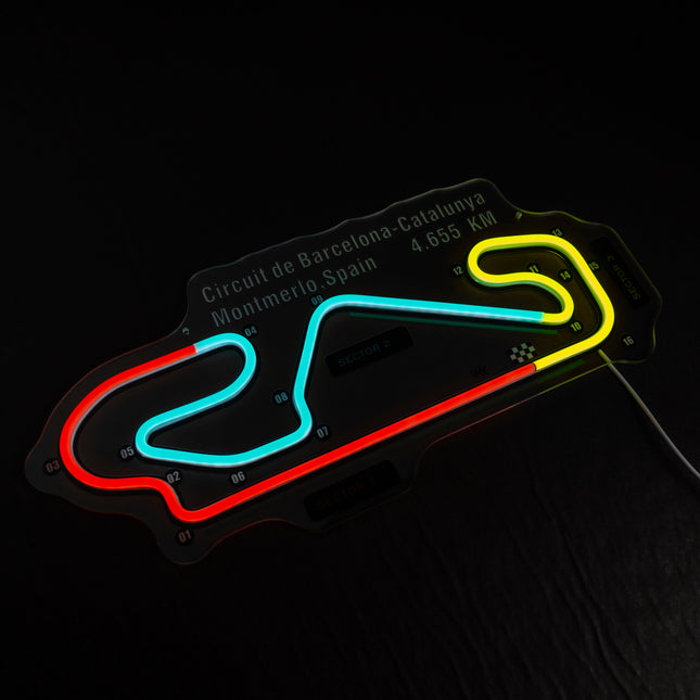 Circuit De Barcelona- Catalunya, Spain LED Wall Art