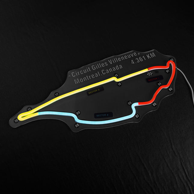 Circuit Gilles Villeneuavei- Canada, Montreal LED Wall Art